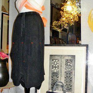 New meditation charcoal color midi skirt